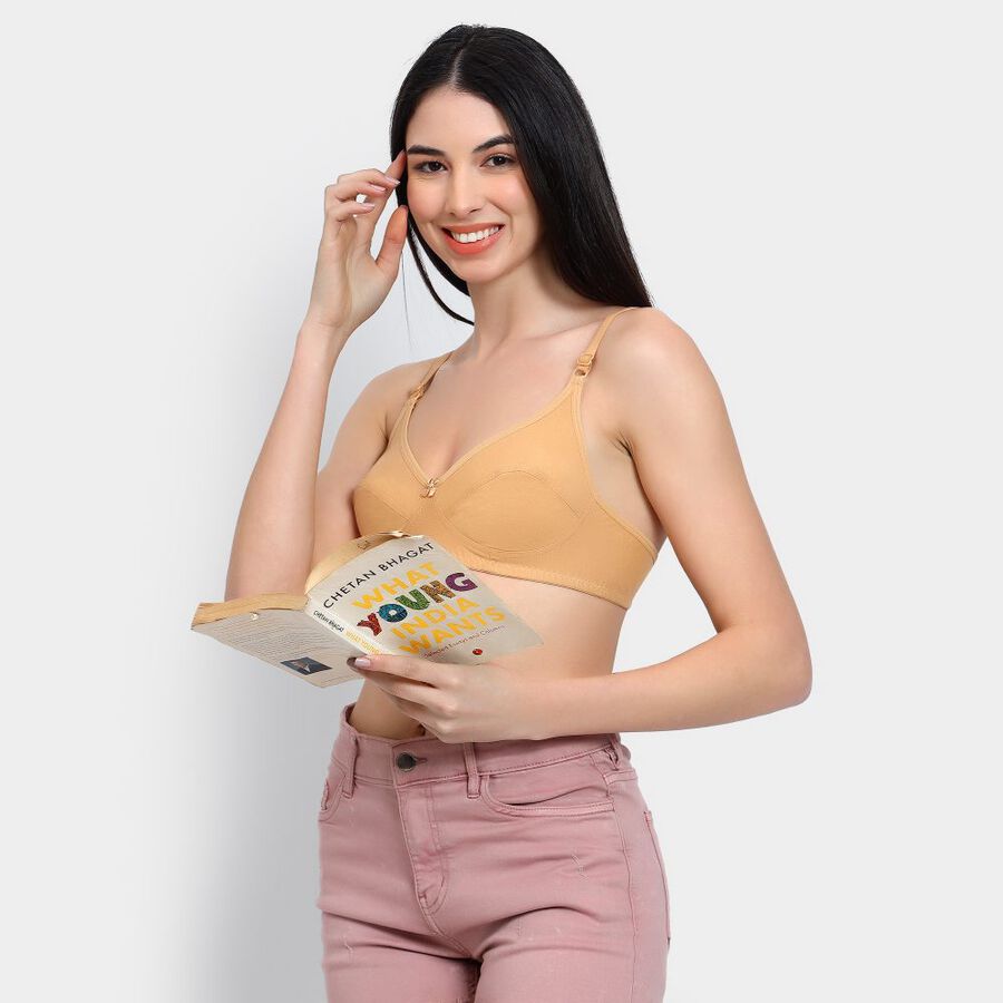 Ladies' Non-Padded Bra, Khaki, large image number null